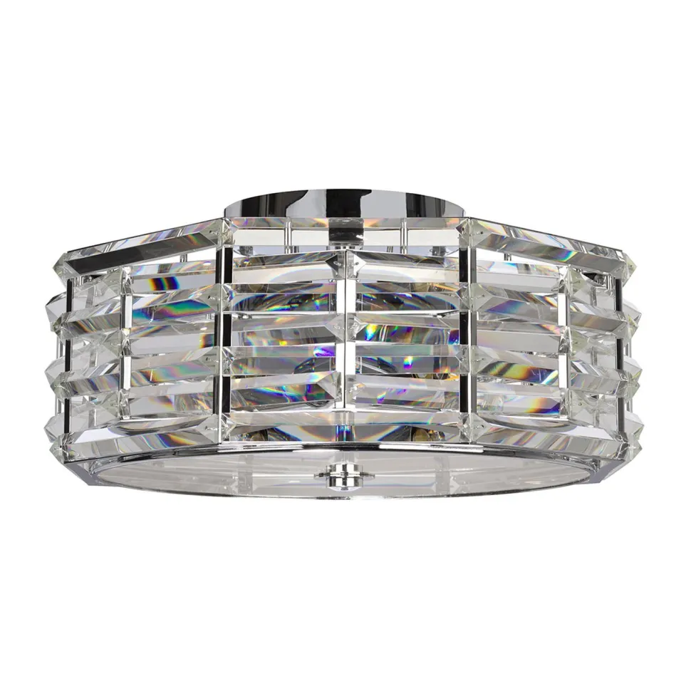 Deckenlampe Kristall Metall rund Ø48cm E27 BERSIVA