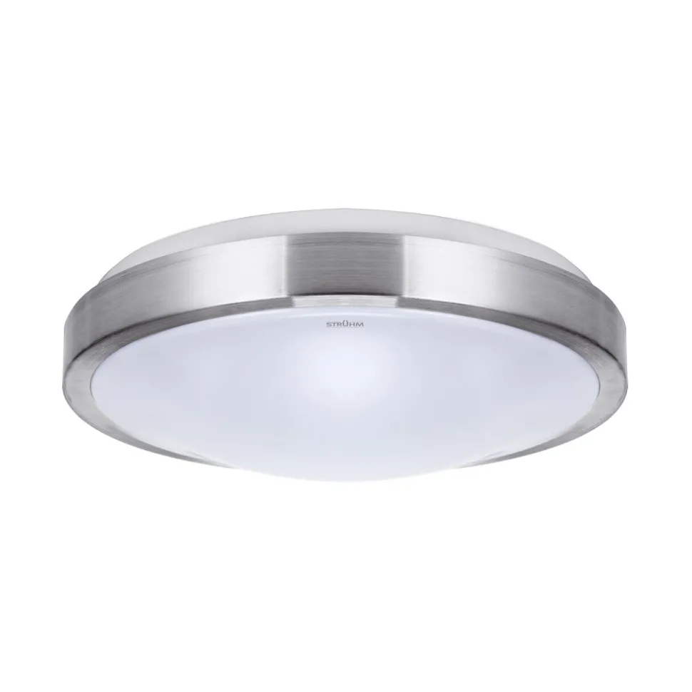 Deckenlampe LED IP44 rund D: 32,5 cm Silber Weiß 4000 K