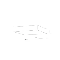 Deckenlampe LED Schwarz 3000 K 2700 lm B: 21 cm warmweiß