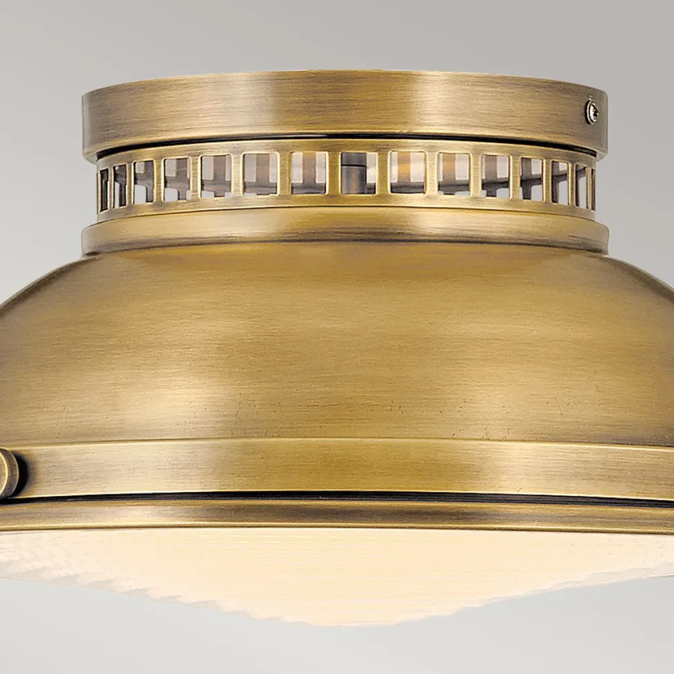 Deckenlampe Messing antik 2x E27 Ø 32 cm Industrial Design