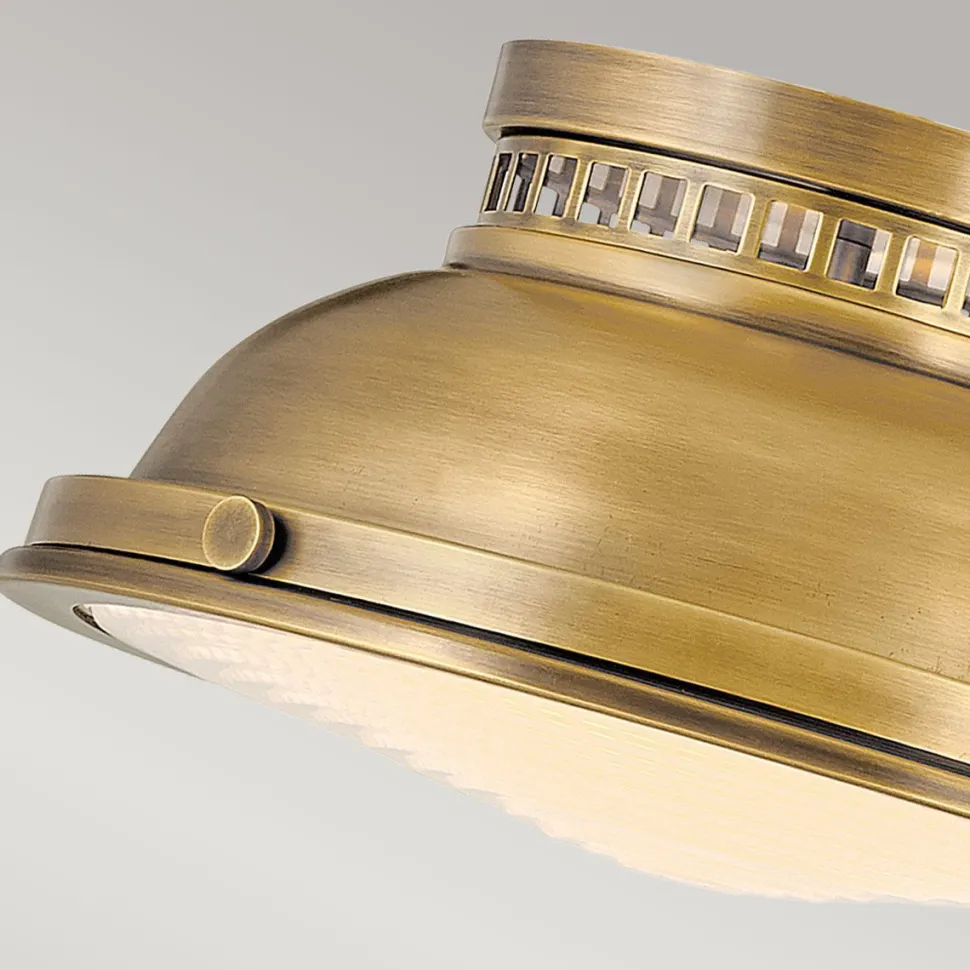 Deckenlampe Messing antik 2x E27 Ø 32 cm Industrial Design