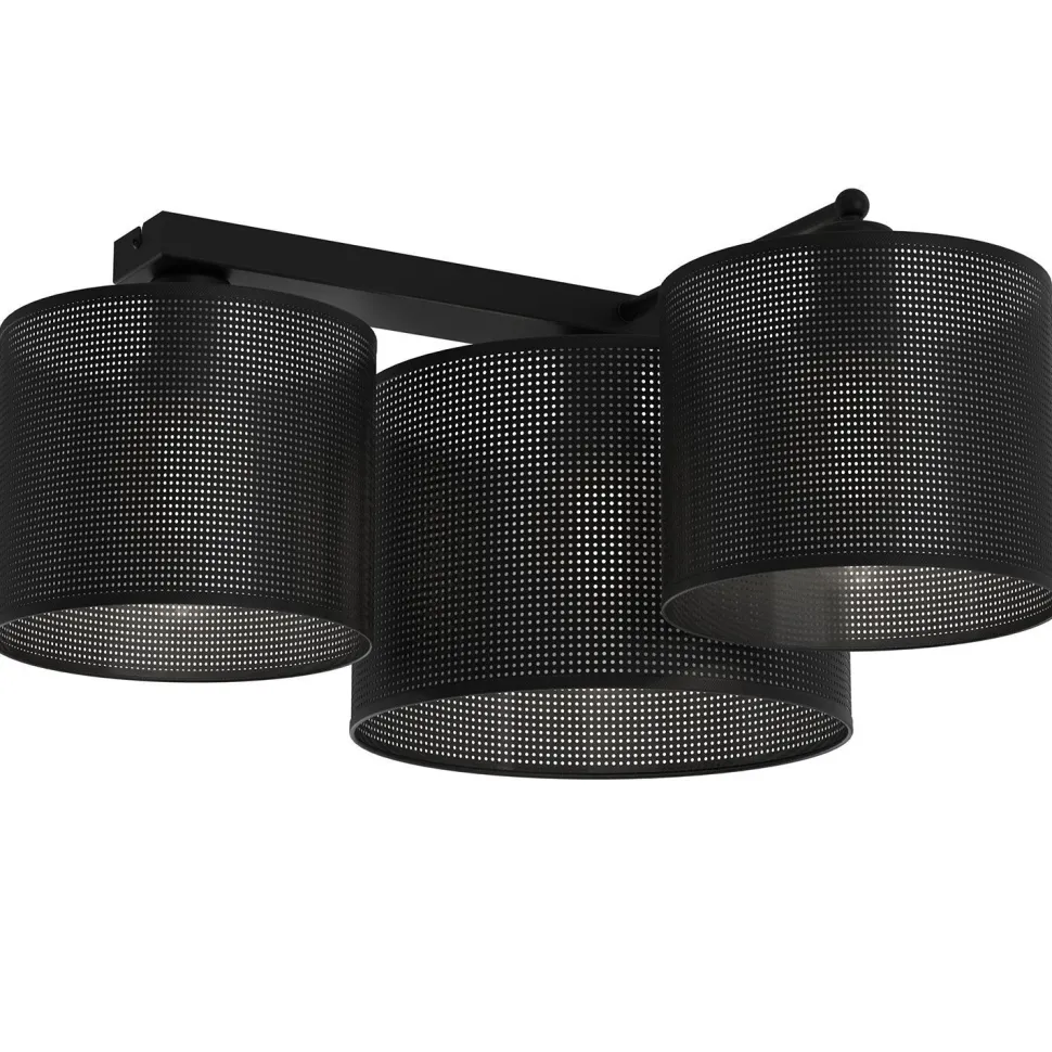 Deckenlampe Metall E27 Schwarz 3-flammig L:43 cm LITITA