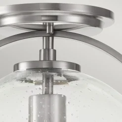 Deckenlampe Metall Glas D: 28,2 cm rund E27 SAGAR