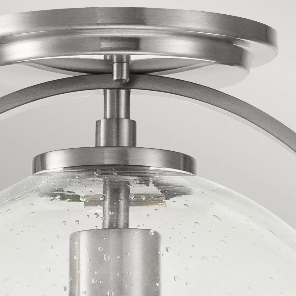 Deckenlampe Metall Glas D: 28,2 cm rund E27 SAGAR