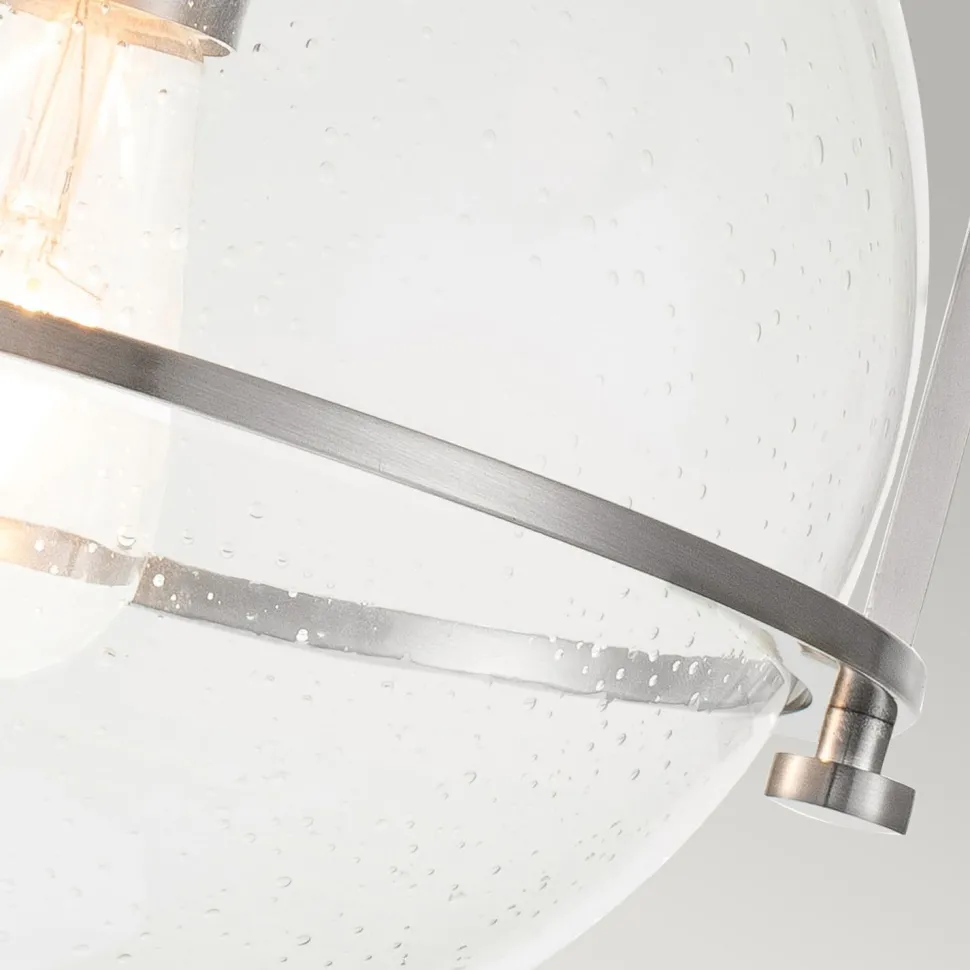 Deckenlampe Metall Glas D: 28,2 cm rund E27 SAGAR