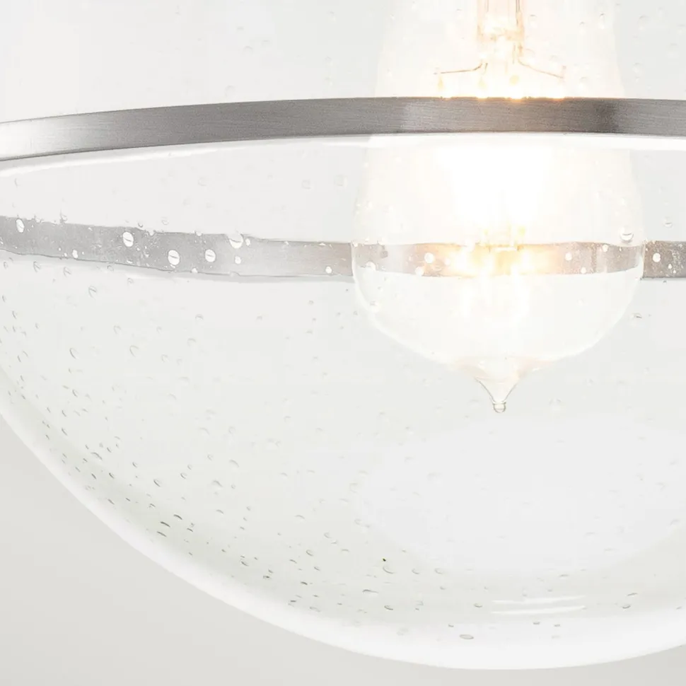 Deckenlampe Metall Glas D: 28,2 cm rund E27 SAGAR