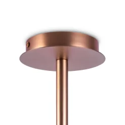 Deckenlampe Metall Glas E14 96 cm breit in Messing Weiß