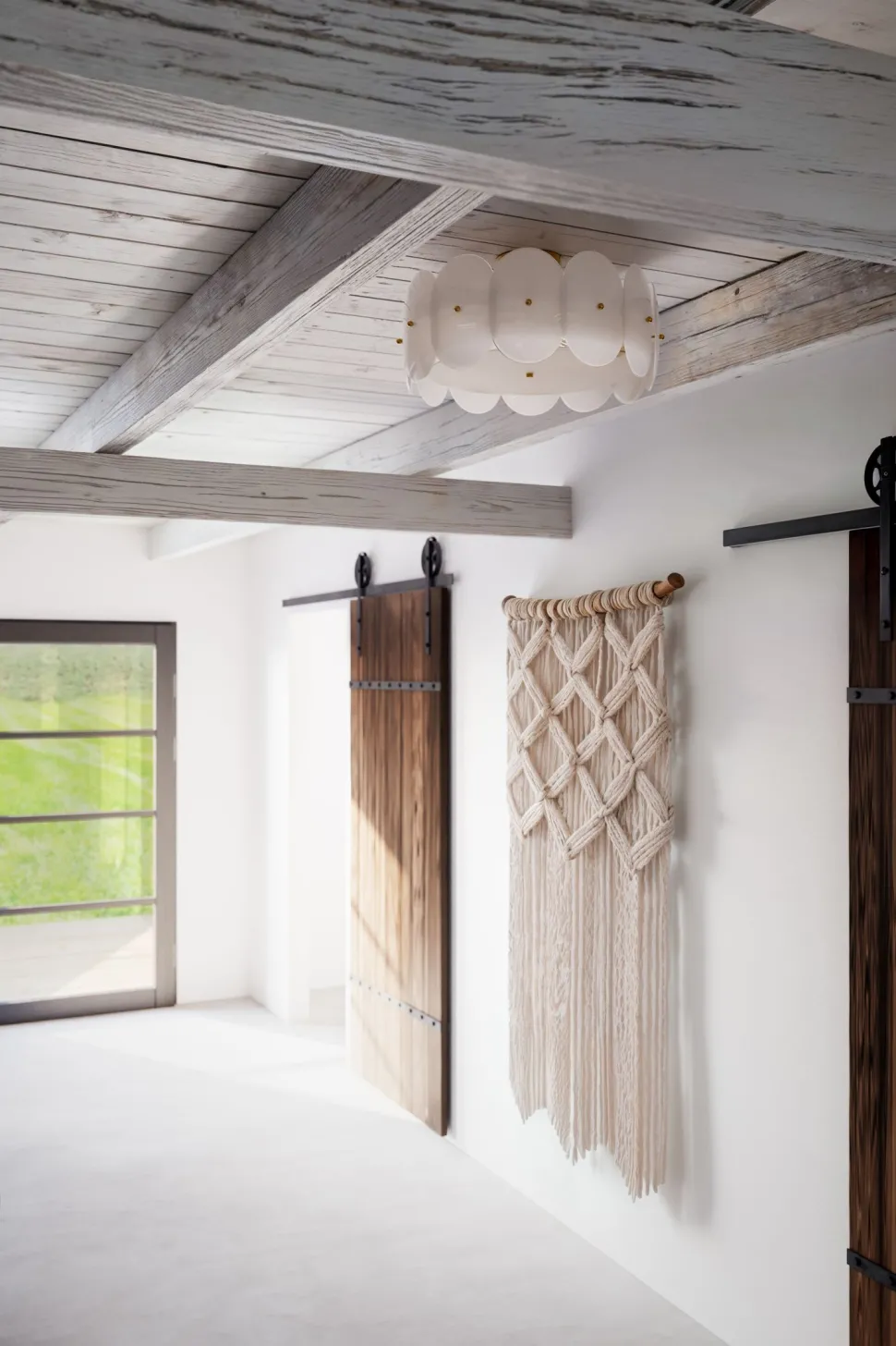 Deckenlampe Metall Glas E27 D: 53 cm in Messing Weiß rund