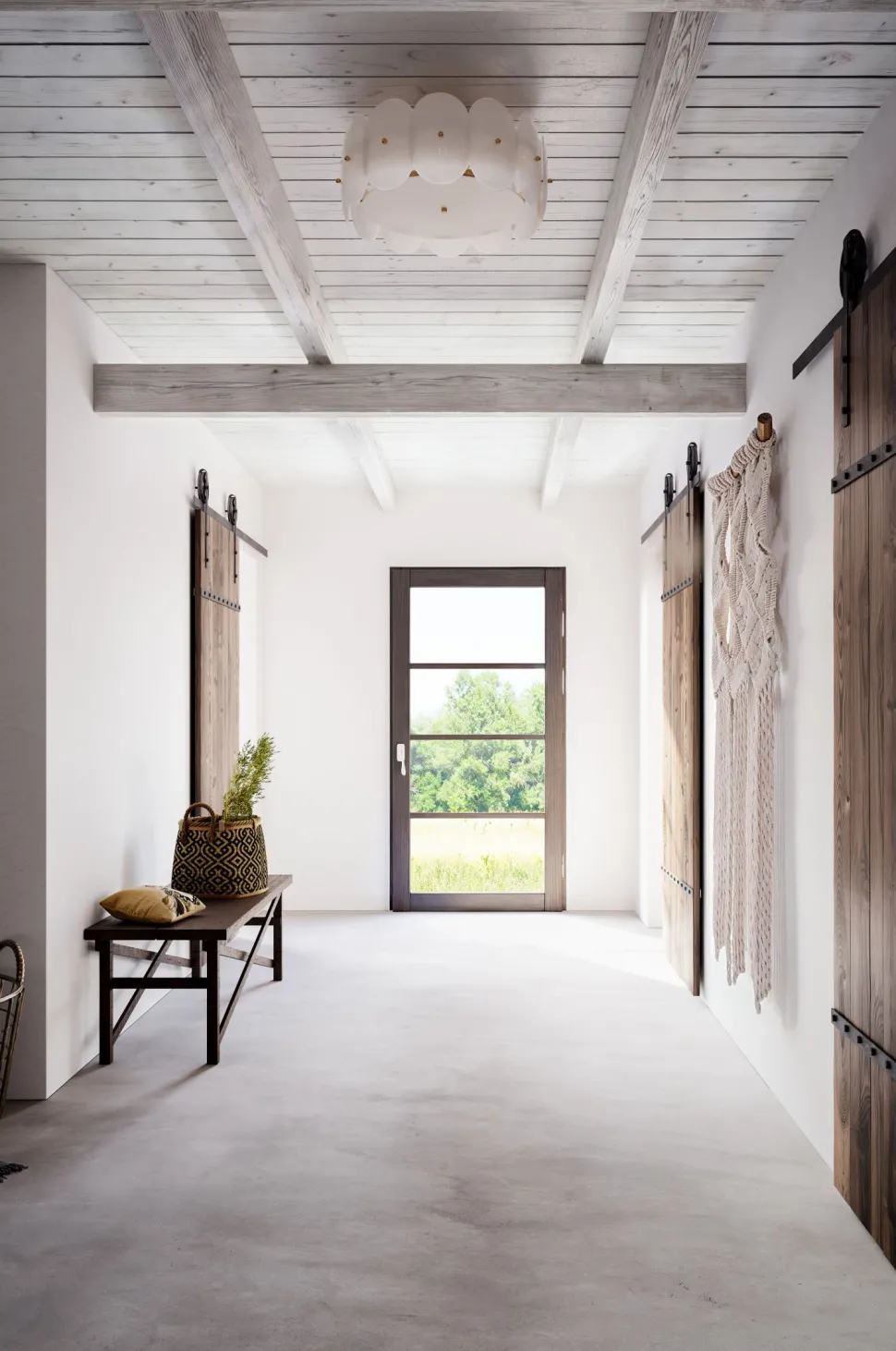 Deckenlampe Metall Glas E27 D: 53 cm in Messing Weiß rund