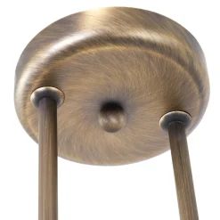 Deckenlampe Metall Glas in Bronze Creme 112 cm blendarm