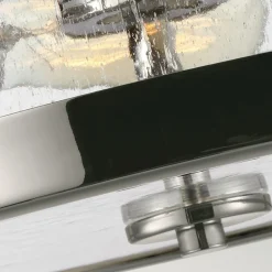 Deckenlampe Metall Glas in Nickel rund innen FLOR