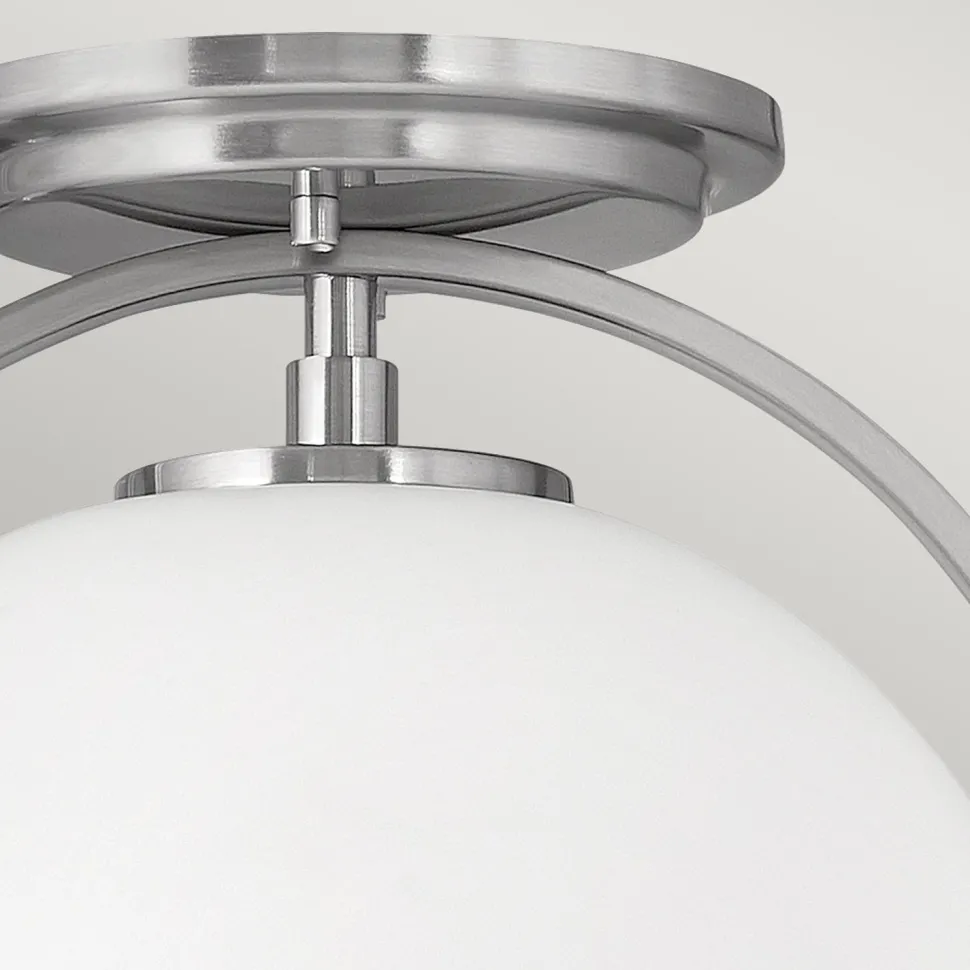 Deckenlampe Metall Glas rund Ø 28,2 cm E27 Kugel Schirm