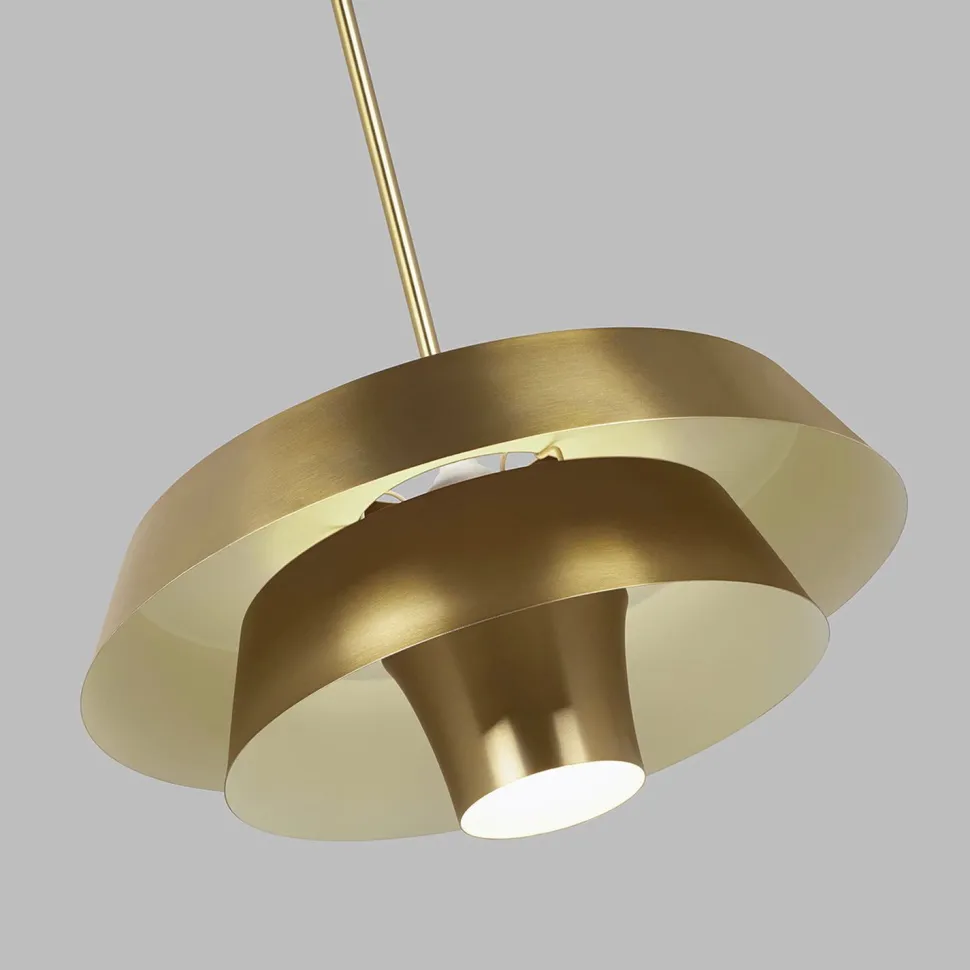 Deckenlampe Metall in Messing Ø46cm Mid Century