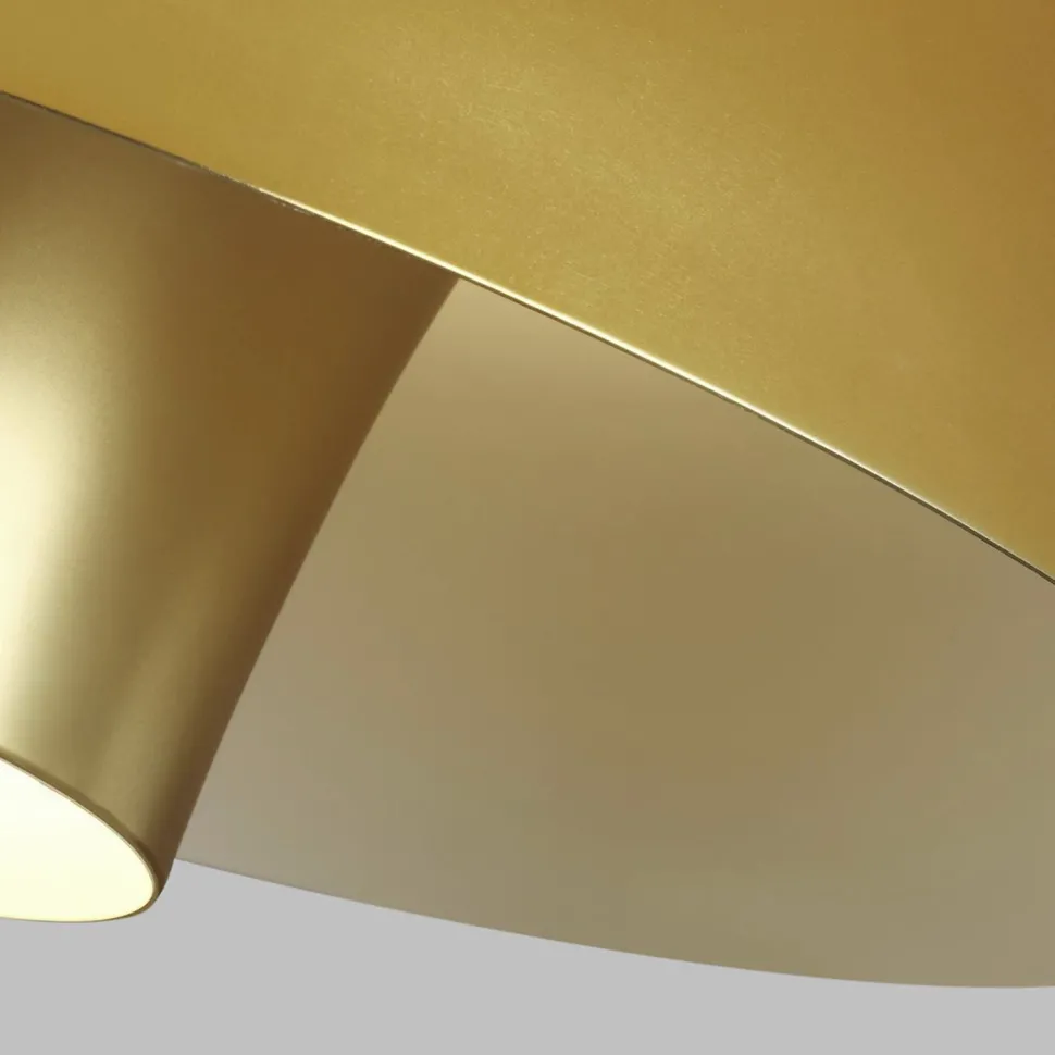 Deckenlampe Metall in Messing Ø46cm Mid Century