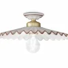 Deckenlampe Metall Keramik E27 D: 41 cm rund Landhaus