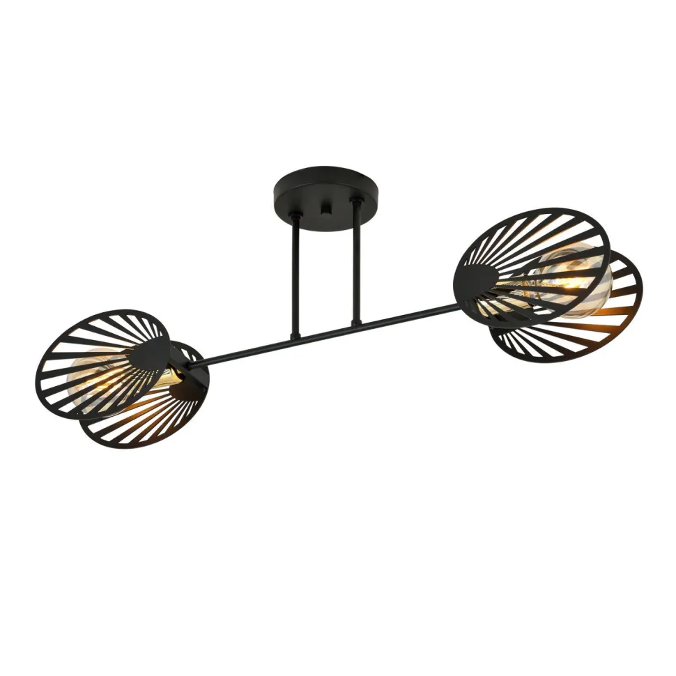 Deckenlampe Metall Schwarz 86 cm lang Modern CADMUS