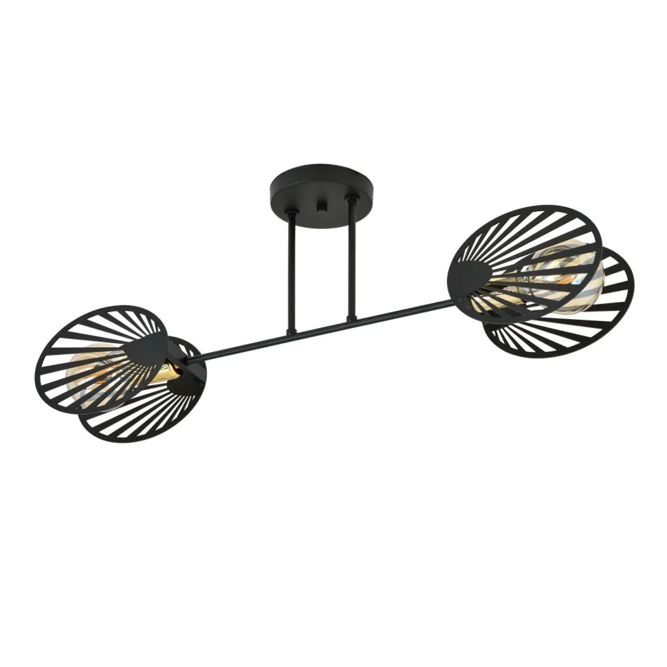 Deckenlampe Metall Schwarz 86 cm lang Modern CADMUS
