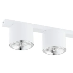 Deckenlampe Metall Weiß 90 cm lang 4-flammig GU10 AR111