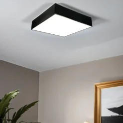 Deckenlampe Modern 55 cm breit Schwarz 4x E27 blendarm