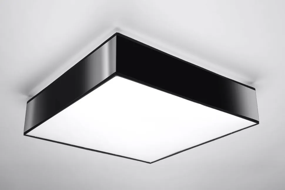 Deckenlampe Modern 55 cm breit Schwarz 4x E27 blendarm