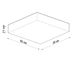 Deckenlampe Modern 55 cm breit Schwarz 4x E27 blendarm