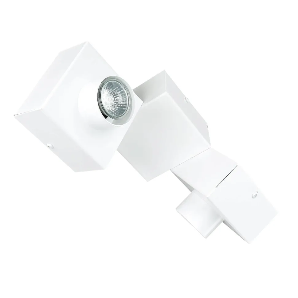 Deckenlampe Quader Design Weiß Metall 2x GU10