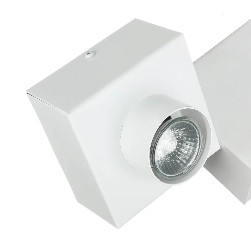 Deckenlampe Quader Design Weiß Metall 2x GU10