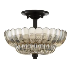 Deckenlampe Rauchglas D: 29,7 cm E14 3-flammig