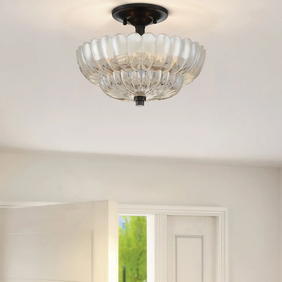 Deckenlampe Rauchglas D: 29,7 cm E14 3-flammig