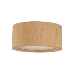 Deckenlampe rund Ø 9,5 cm H: 4,5 cm Aufputz GX53 Holz