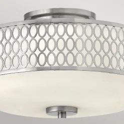 Deckenlampe rund Ø 38,3 cm Metall Glas blendarm 3x E27