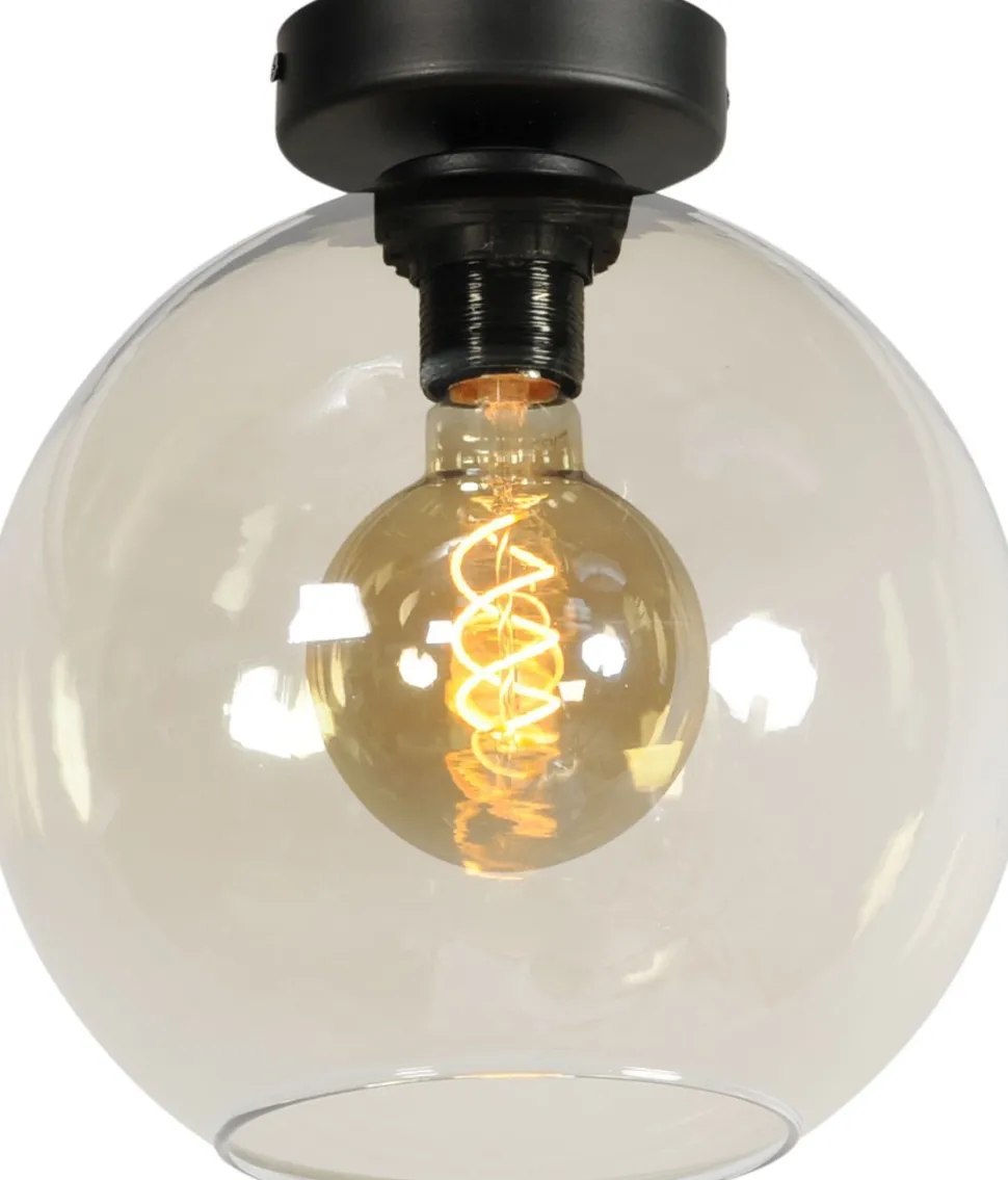 Deckenlampe rund Kugel Ø 25 cm E27 Rauchglas