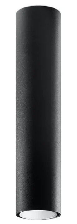 Deckenlampe schmal Ø 6 cm H: 40 cm Metall Schwarz GU10