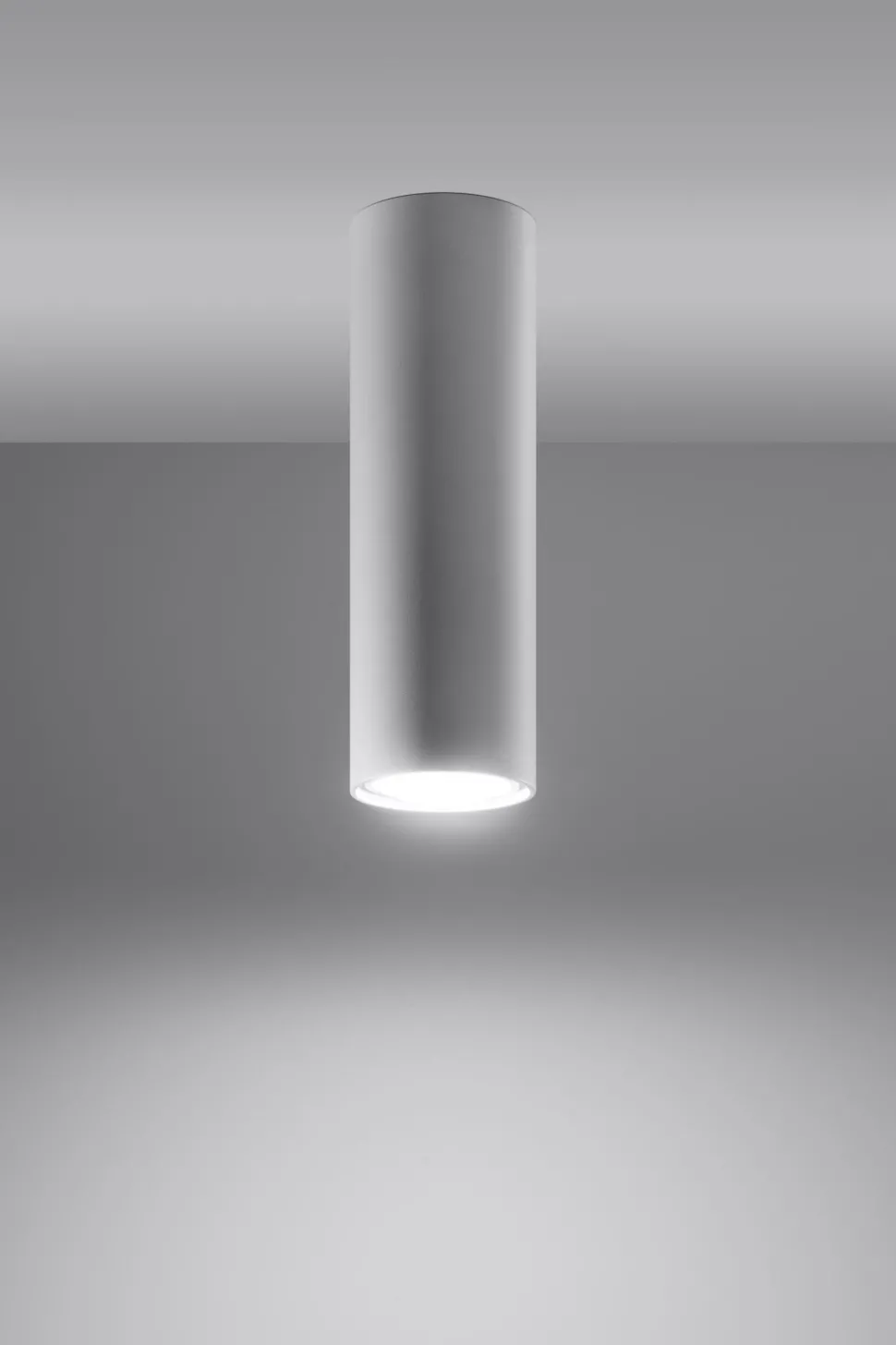 Deckenlampe schmal Ø 6 cm Modern Metall Weiß GU10