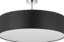 Deckenlampe Schwarz Chrom Ø60cm Wohnzimmer Leuchte
