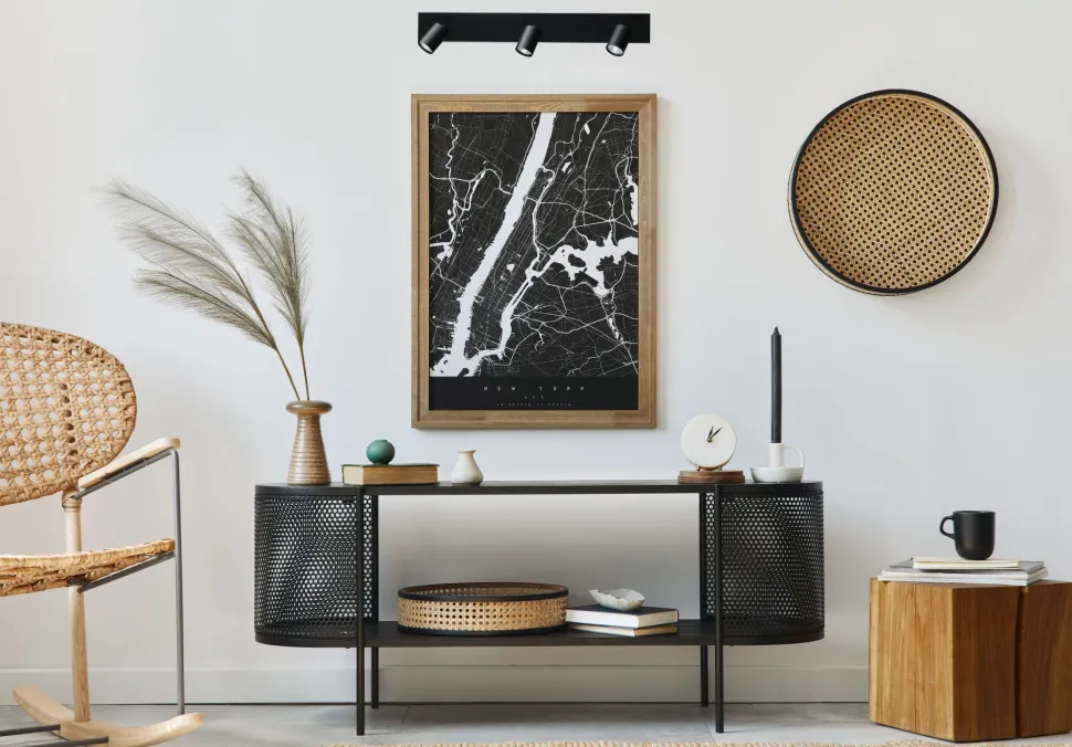 Deckenlampe Schwarz 3-flammig Metall GU10 70 cm