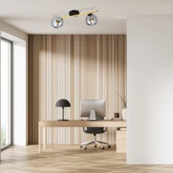 Deckenlampe Schwarz Grau Gold 55 cm klein