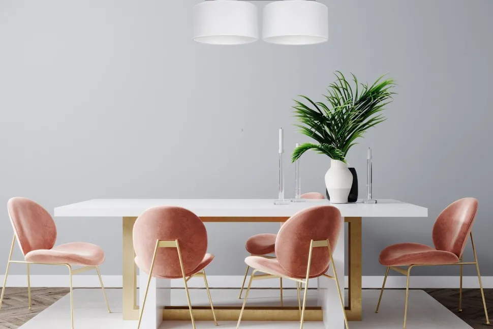 Deckenlampe Stoff blendarm Schwarz Weiß E27 L:70 cm