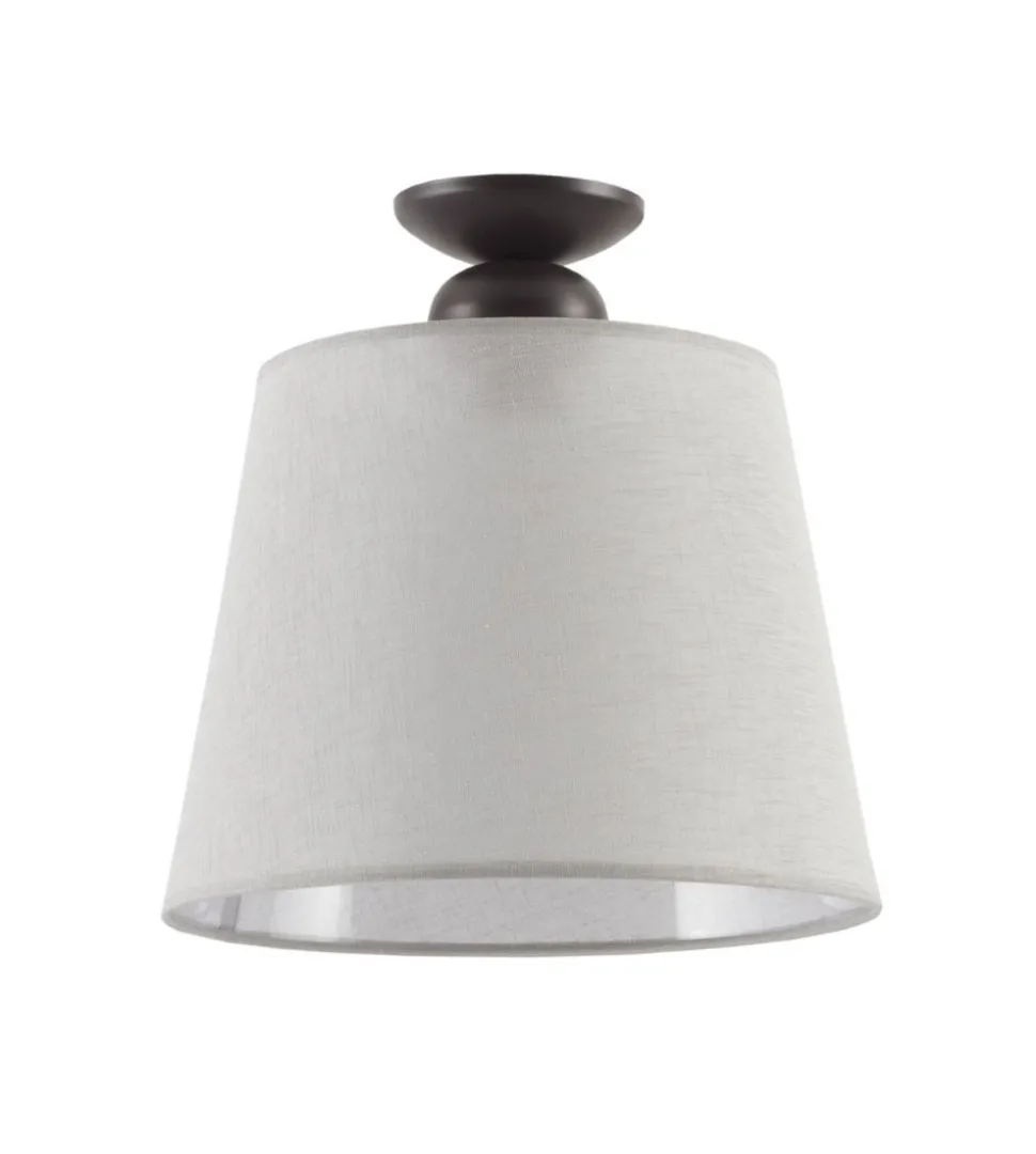 Deckenlampe Stoff Grau Ø38cm LOCOLA Deckenleuchte