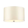 Deckenlampe Stoff rund Ø36cm Creme Chrom Modern VARINDA