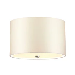 Deckenlampe Stoff rund Ø36cm Creme Chrom Modern VARINDA