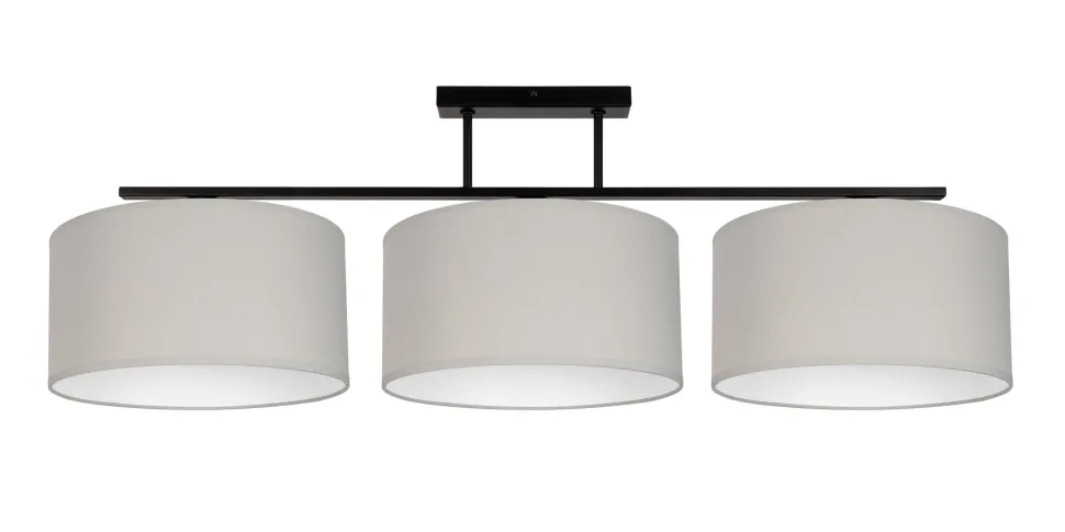 Deckenlampe Stoff Schwarz Grau Weiß E27 100 cm