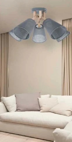 Deckenlampe VAIO Grau 5-flmg