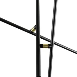 Deckenlampe verstellbar Retro 4x E27 Metall Schwarz