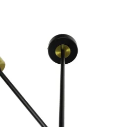 Deckenlampe verstellbar Retro 4x E27 Metall Schwarz