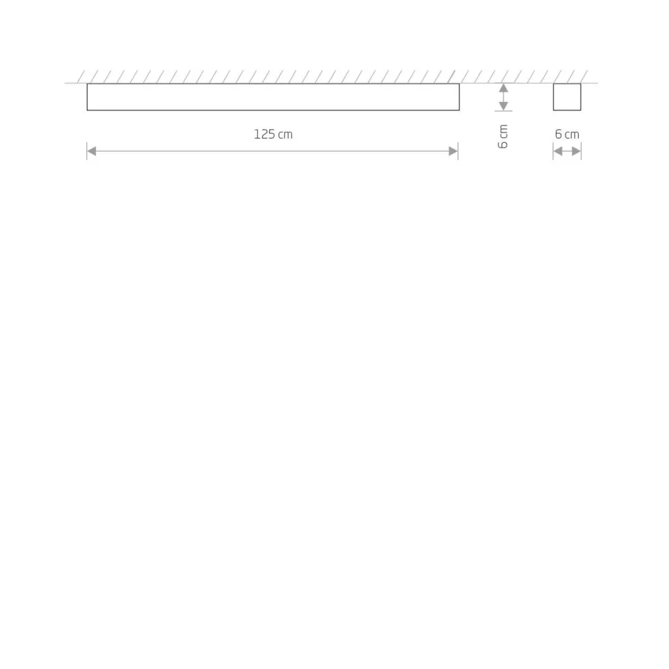 Deckenlampe Weiß Aluminium 125 cm lang T8 LED 3000 K 3200 lm