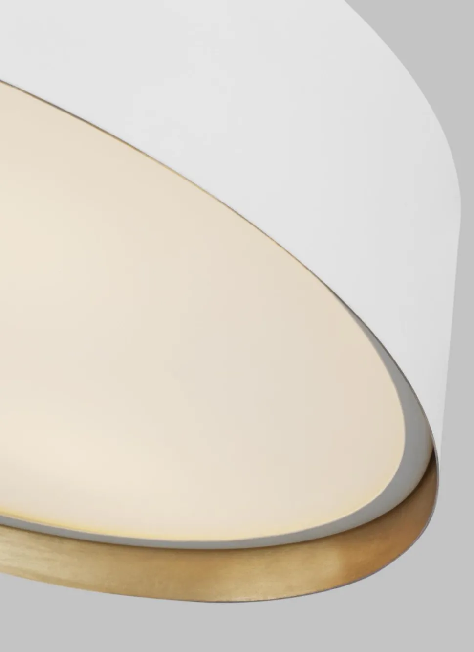 Deckenlampe Weiß Gold Ø37cm rund Modern Metall ZENU