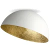 Deckenlampe Weiß Gold Metall Loft rund Ø35 cm dekorativ