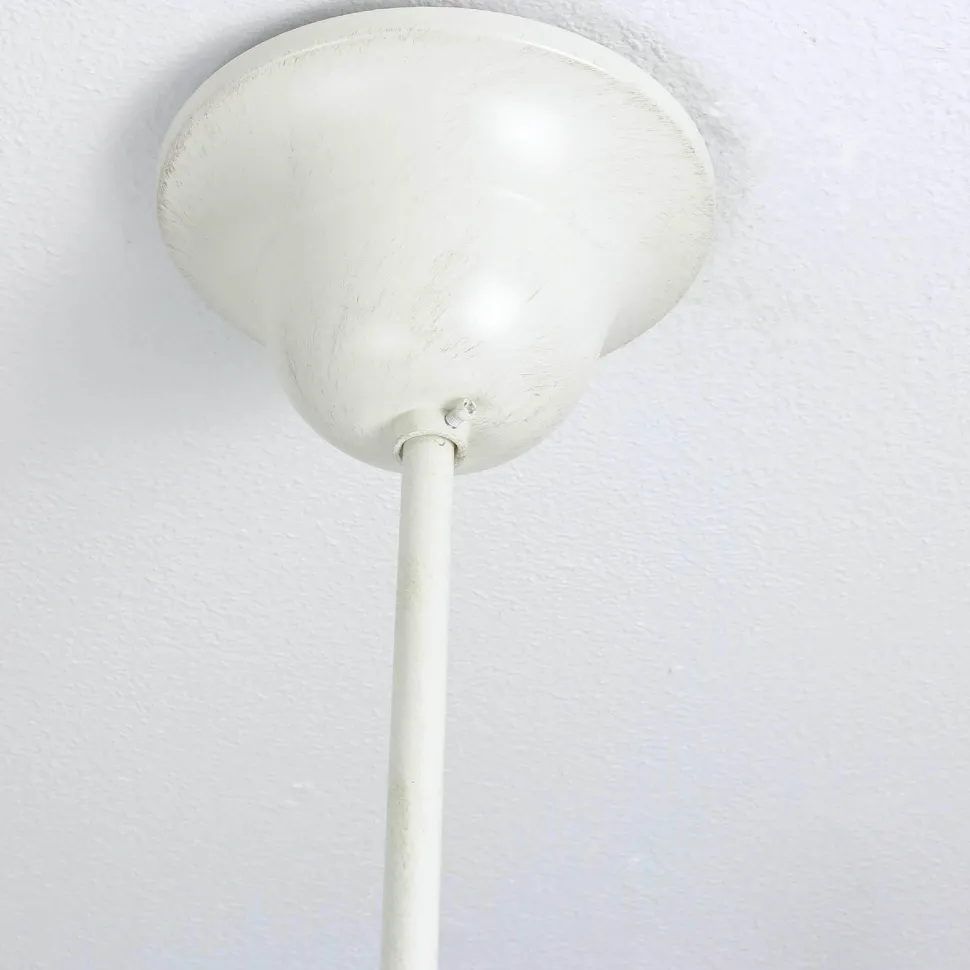 Deckenlampe Weiß Gold Shabby Chic aus Echt-Messing