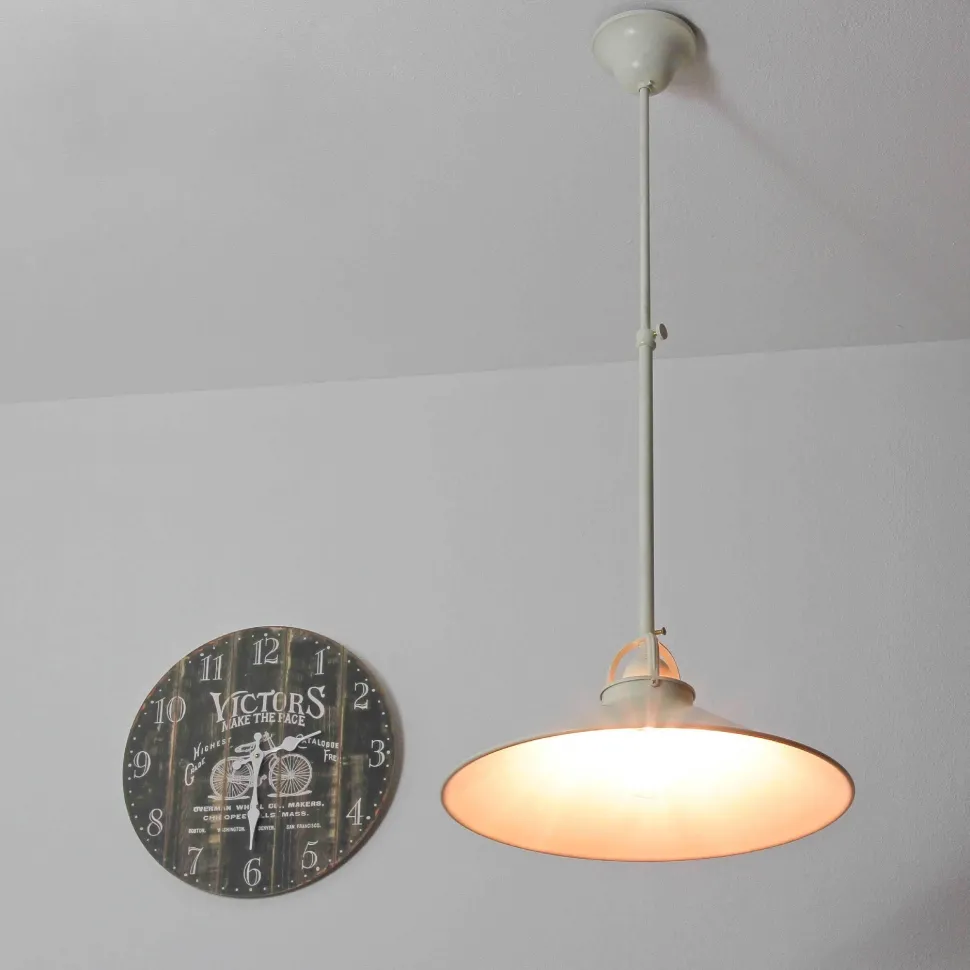 Deckenlampe Weiß Gold Shabby Chic aus Echt-Messing